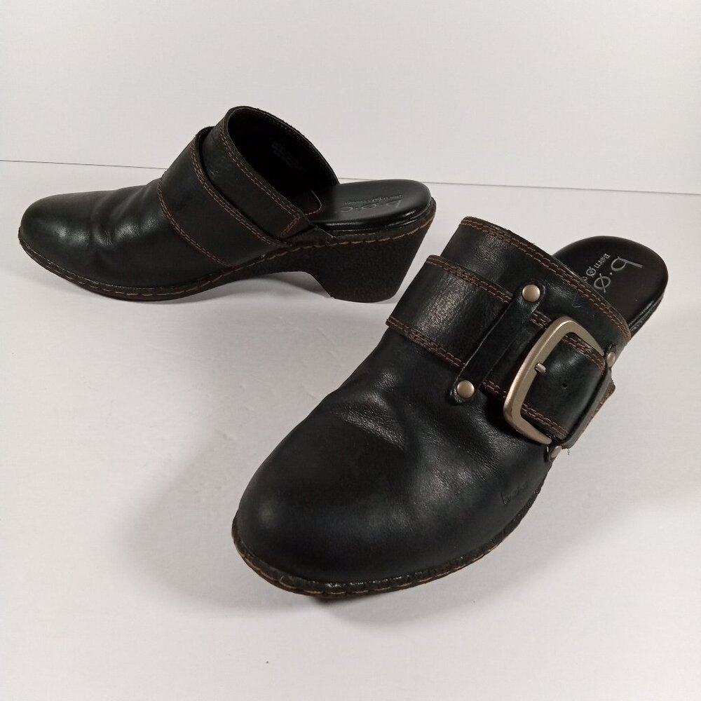 b.o.c Born Concept Leather Mules Women Size US 9 Black BC3725